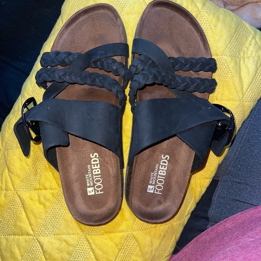 **NEVER WORN** black women’s sandals